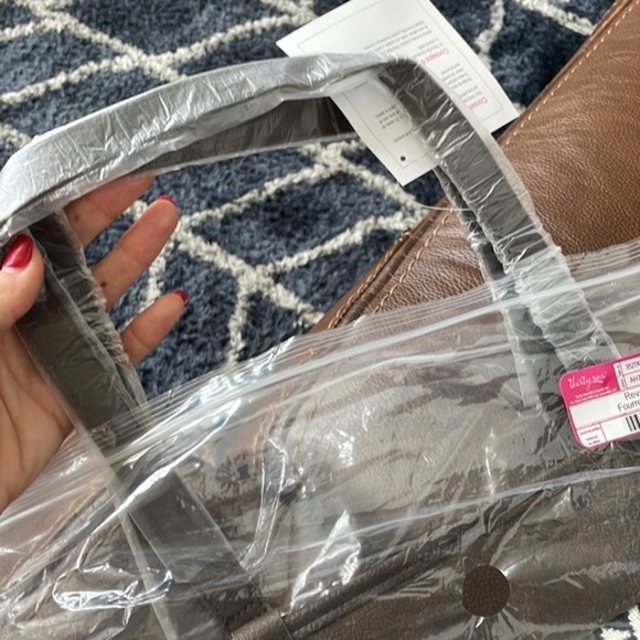 Thirty-one reversible tote bag purse faux vegan leather - Picture 4 of 5